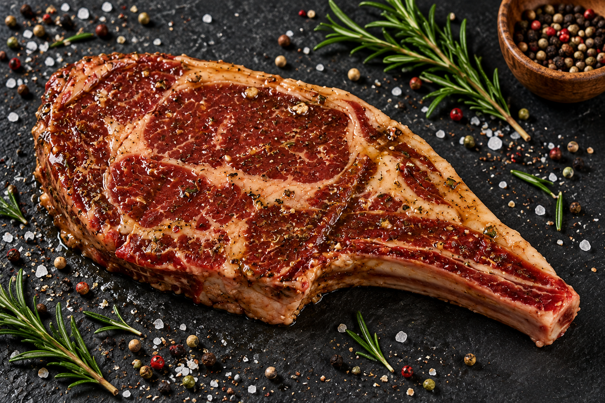 Ribeye Steak with Bone Marinated - 1 inch